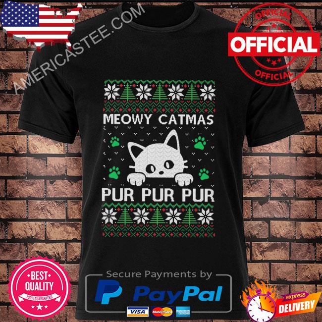 Meowy catmas pur pur pur ugly Christmas sweater