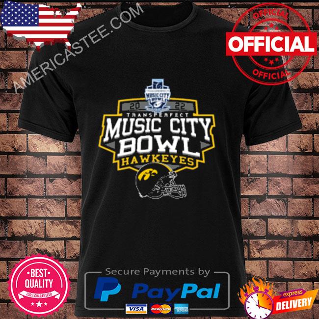 Ncaa iowa hawkeyes transperfect music city bowl college football playoff shirt