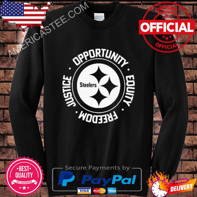 Nfl inspire change opportunity equity freedom justice steelers shirt,  hoodie, sweater, long sleeve and tank top