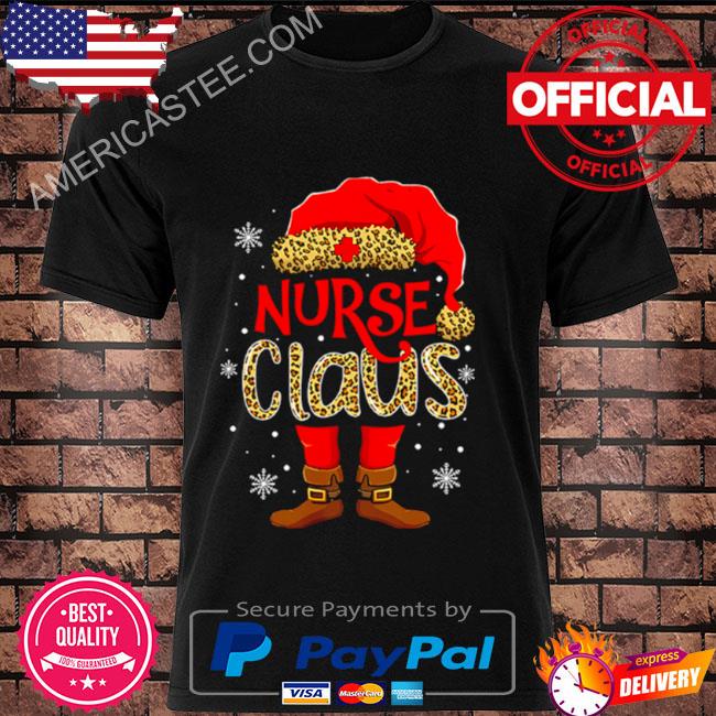 Nurse Claus Leopard Nurse Santa Claus Merry Christmas Sweater