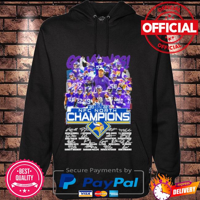 Minnesota Vikings 2022 NFC North Champions signatures shirt