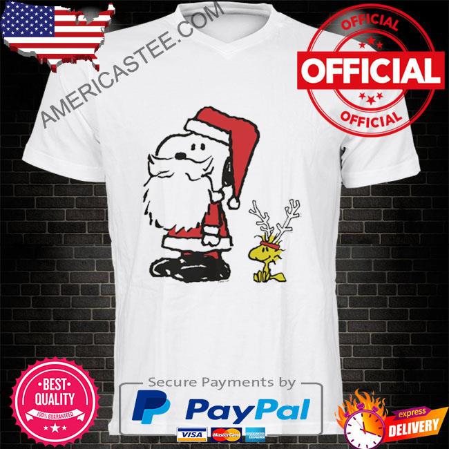 Peanuts Snoopy And Woodstock Santa Antlers Christmas Family Sweater