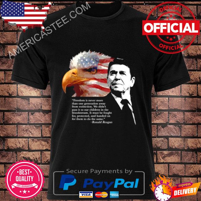 Premium Ronald Reagan Freedom American flag shirt