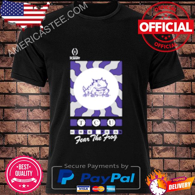 Purple tcu horned frogs fear the frog college football playoff media night shirt
