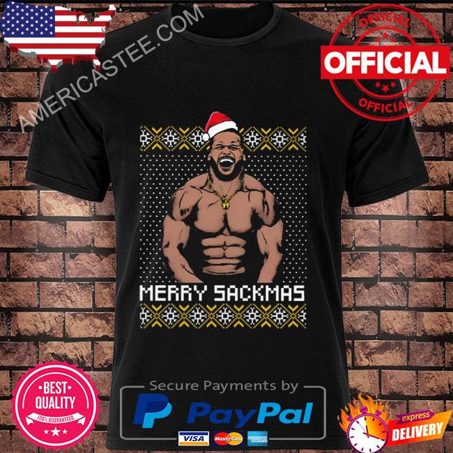 Santa Aaron Donald merry sackas ugly christmas sweater