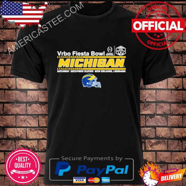Semifinal vrbo fiesta bowl michigan team helmet shirt