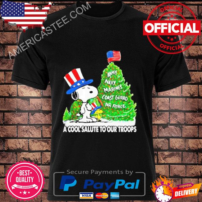 Snoopy Army And Marines Coast Guard Air Force Christmas Tree Sweater