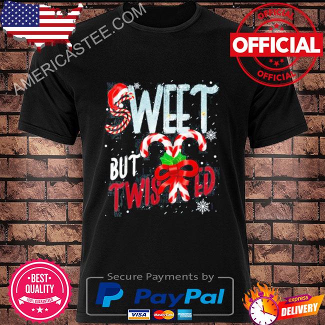 Sweet but twisted candy cane Christmas sweater