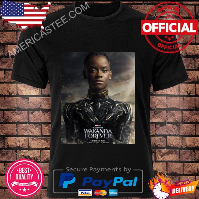 The first poster for shuri as black panther has been released wakanda forever marvel studios shirt