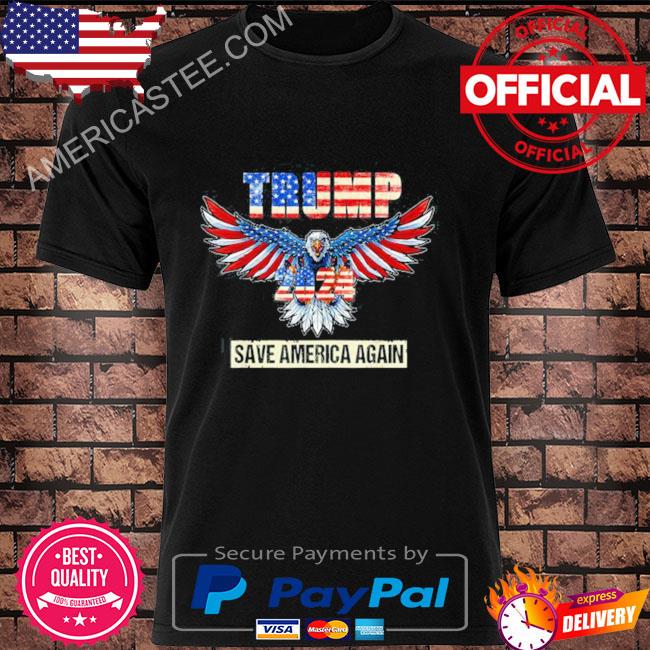 Trump 2024 Save America Again American USA Flag Shirt