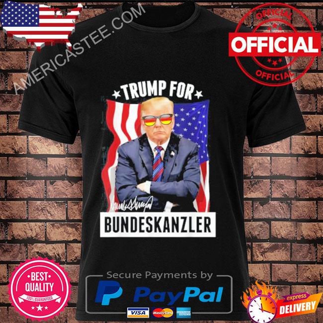 Trump For Bundeskanzler Retro American Flag Shirt