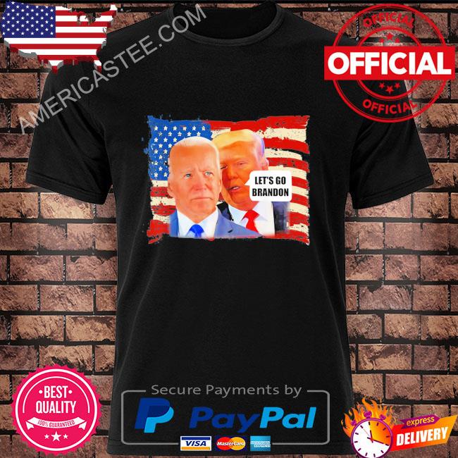 Trump whispering biden let's go brandon anti biden shirt