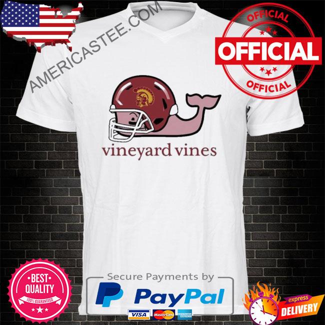 USC Trojans Men’s Vineyard Vines White In LA Helmet Whale shirt