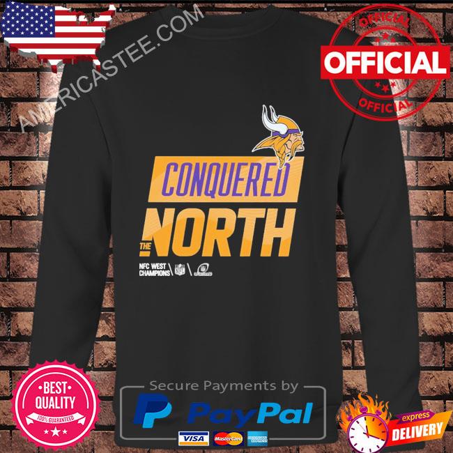 Official Vikings conquered north the NFC north champions T-shirt, hoodie,  tank top, sweater and long sleeve t-shirt