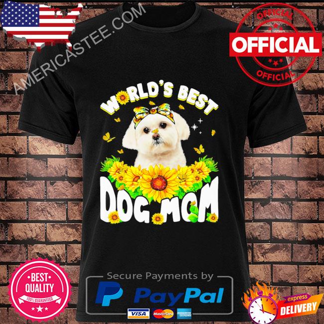 World's best dog mom flower shirt