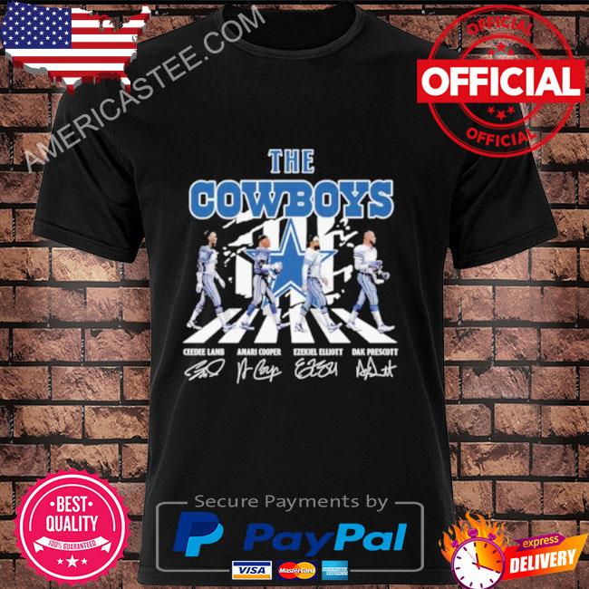 Official The Cowboys 2023 Abbey Road Ezekiel Elliott Dak Prescott Amari  Cooper And Ceedee Lamb Signatures Shirt, hoodie, tank top, sweater and long  sleeve t-shirt