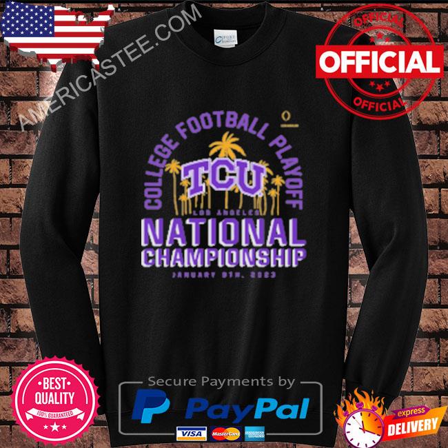 College Football Playoff Logo Black Long Sleeve T-Shirt