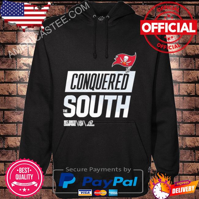 Conquered the south nfc south champions tampa bay buccaneers 2023 shirt,  hoodie, sweater, long sleeve and tank top