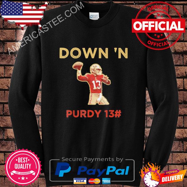 Down 'n purdy #13 brock purdy American football quarterback shirt