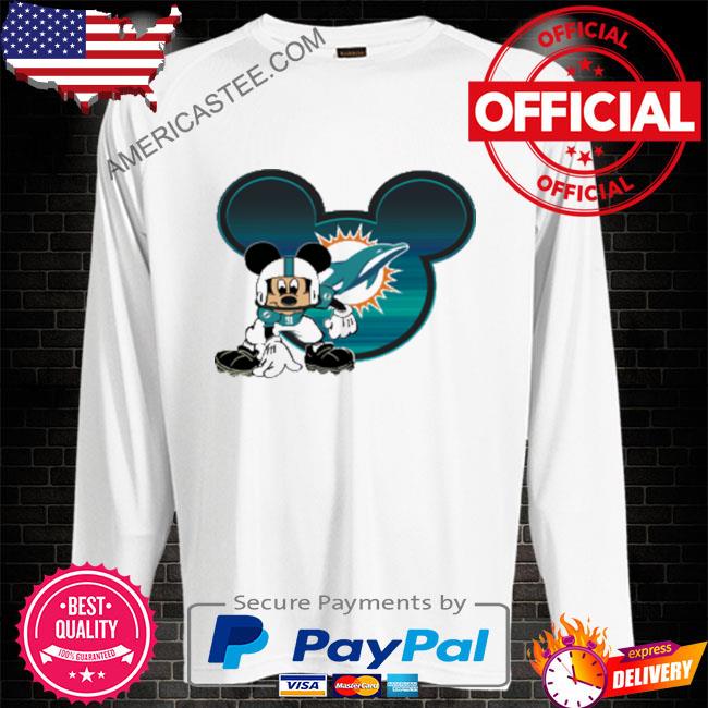 Miami Dolphins Mickey at Quarterback Disney Vintage Football T-Shirt