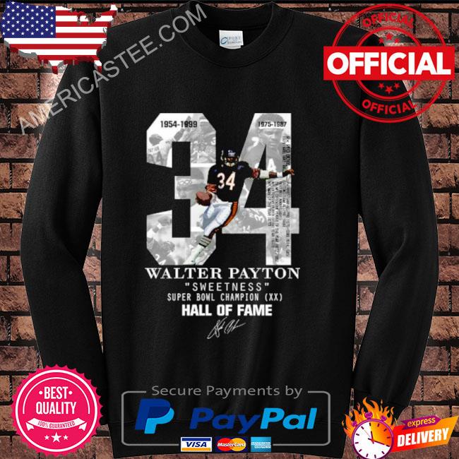 Official 34 years of walter payton American football 15 shirt, hoodie,  sweater, long sleeve and tank top