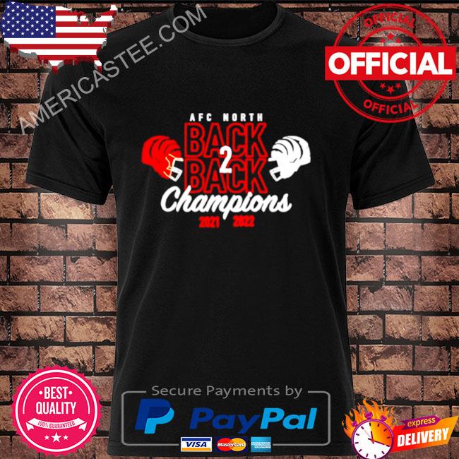 Official Cincinnati Bengals AFC North back 2 back champions 2021 2022  shirt, hoodie, sweater, long sleeve and tank top