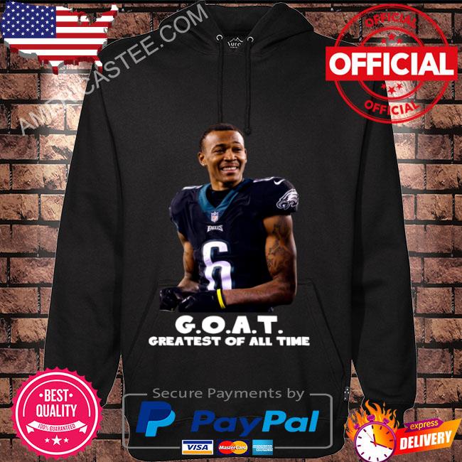 Official Devonta Smith Greatest Of All Time Goat Philadelphia Football Shirt,  hoodie, sweater, long sleeve and tank top