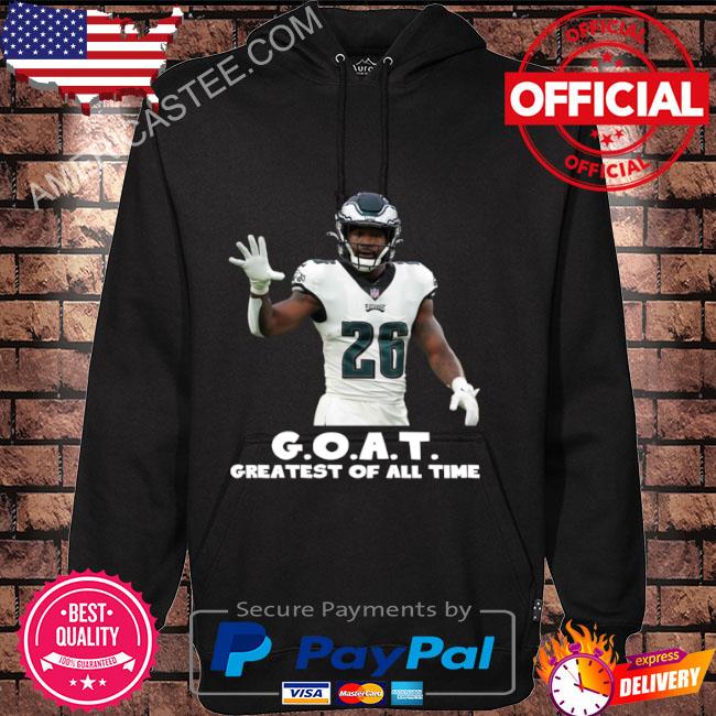 Official Miles Sanders Greatest Of All Time Goat Philadelphia Football Shirt,  hoodie, sweater, long sleeve and tank top