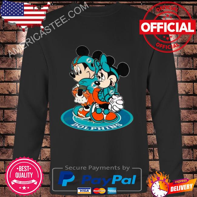 Official NFL Miami Dolphins Mickey Mouse And Minnie Mouse Shirt