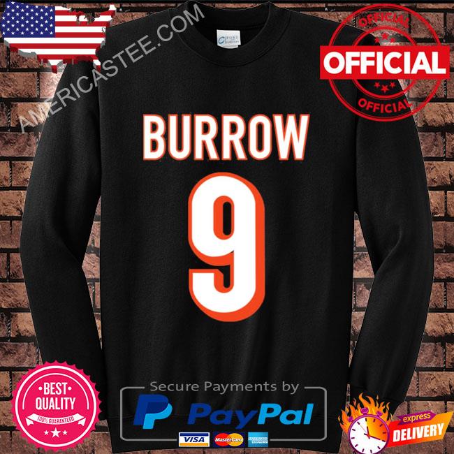 Official number 9 Joe burrow jersey number graphic T-shirt, hoodie,  sweater, long sleeve and tank top