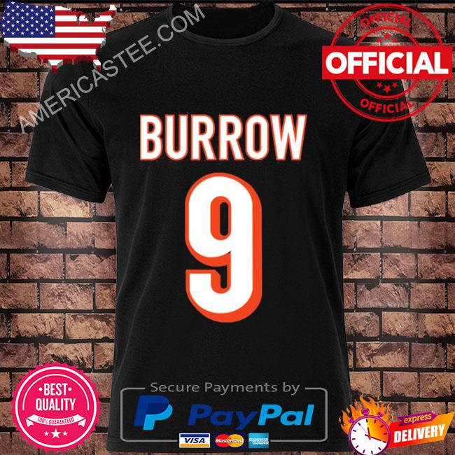 Number 9 Joe Burrow Jersey Number Graphic T-Shirt - Trending Tee