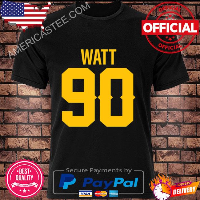 T. J. Watt 90 Pittsburgh Steelers football player outline shirt