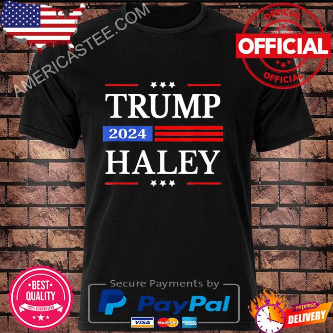 Official Trump haley 2024 American flag usa flag president campaign shirt
