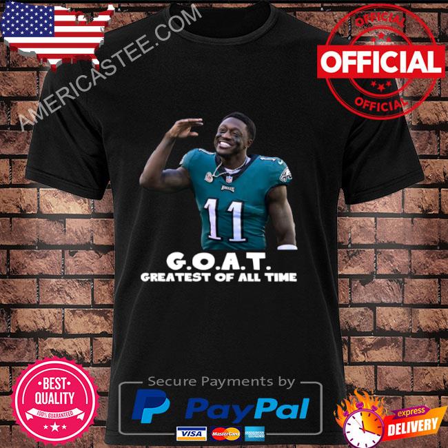 Original Aj Brown Greatest Of All Time Goat Philadelphia Football