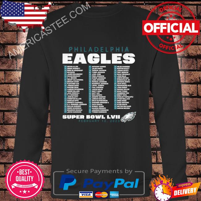 Philadelphia Eagles Super Bowl LVII Varsity Roster 2023 T-Shirt, hoodie,  sweater, long sleeve and tank top