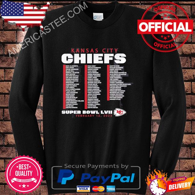 Kansas City Chiefs Super Bowl LVII Roster Super Bowl LVII 2023 all