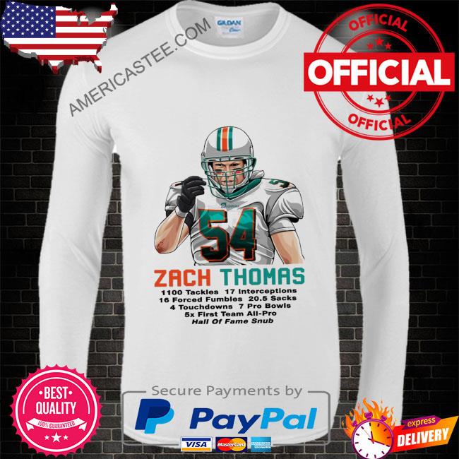 Official 54 zach thomas miamI dolphins pro Football hall of fame 2023  shirt, hoodie, sweater, long sleeve and tank top