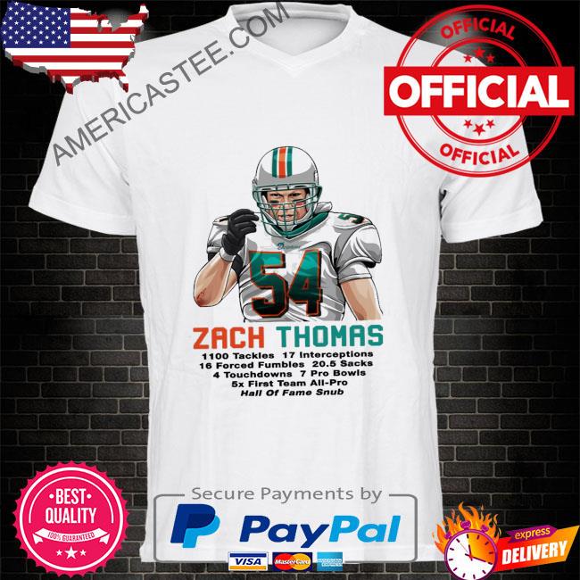 54 zach thomas miamI dolphins pro Football hall of fame 2023 shirt