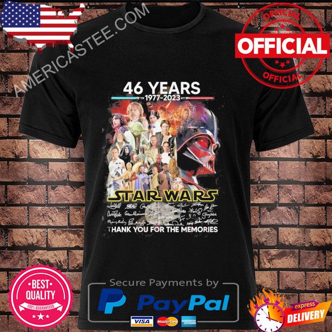 46 Years Of 1977 – 2023 Star Wars Thank You For The Memories T-Shirt