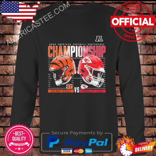 Men's Fanatics Branded Black Cincinnati Bengals vs. Kansas City Chiefs 2022  AFC Championship High Definition T-Shirt