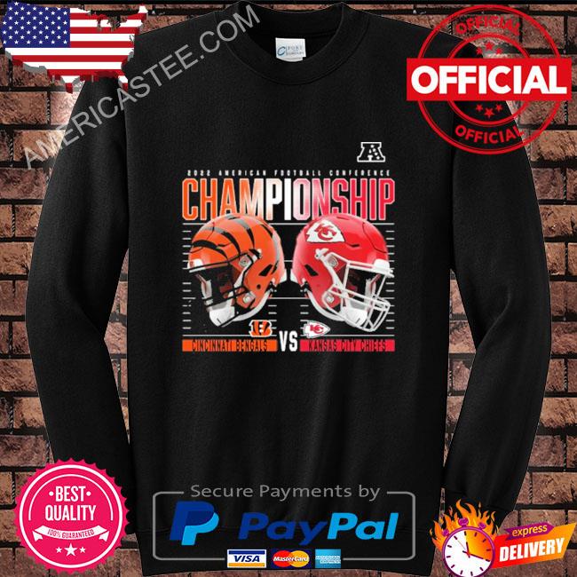 Men's Fanatics Branded Black Cincinnati Bengals vs. Kansas City Chiefs 2022 AFC  Championship High Definition T-Shirt