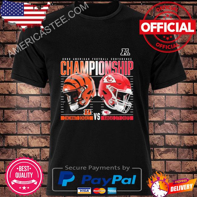 Men's Fanatics Branded Black Cincinnati Bengals vs. Kansas City Chiefs 2022 AFC  Championship High Definition T-Shirt