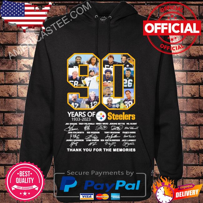 Funny Pittsburgh steelers 90 years of 1933 2023 thank you for the