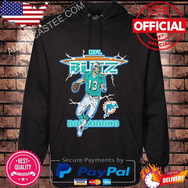 Homage dan marino gray miami dolphins nfl blitz retired player tri-blend  shirt, hoodie, sweater, long sleeve and tank top