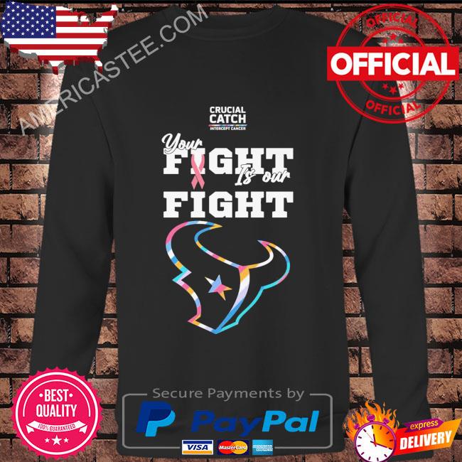 Houston Texans crucial catch intercept cancer your flight is our fight shirt