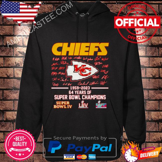 Kansas City Chiefs 64 Years Of Super Bowl Champions IV Shirt - Jolly Family  Gifts