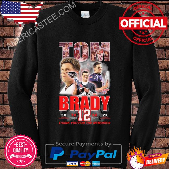 New England Patriots Tom Brady thank you for the memories signature shirt,  hoodie, longsleeve tee, sweater