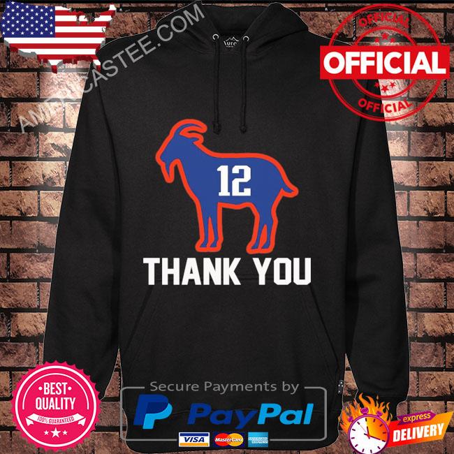 Tom Brady Shirt Thank You 12 Goat Tee - Bugaloo Boutique