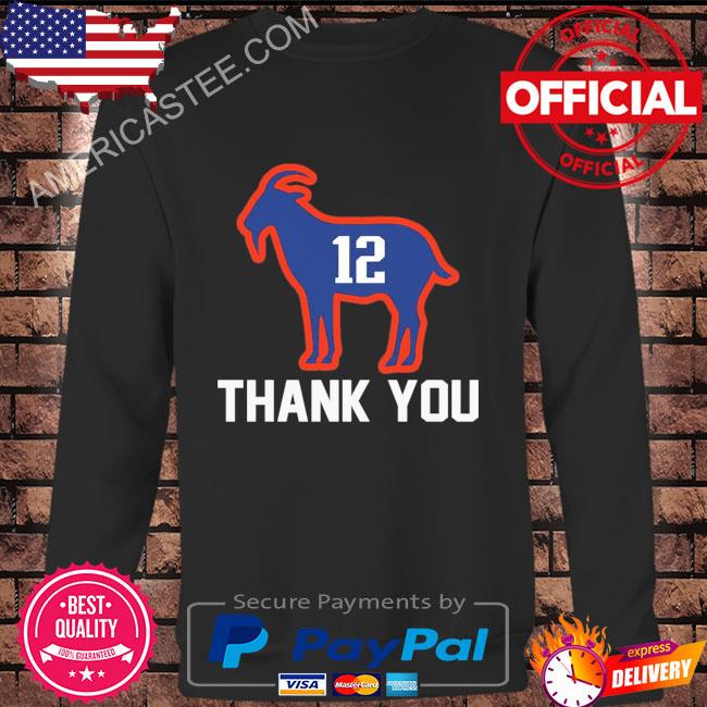 Tom Brady Shirt Thank You 12 Goat Tee - Bugaloo Boutique