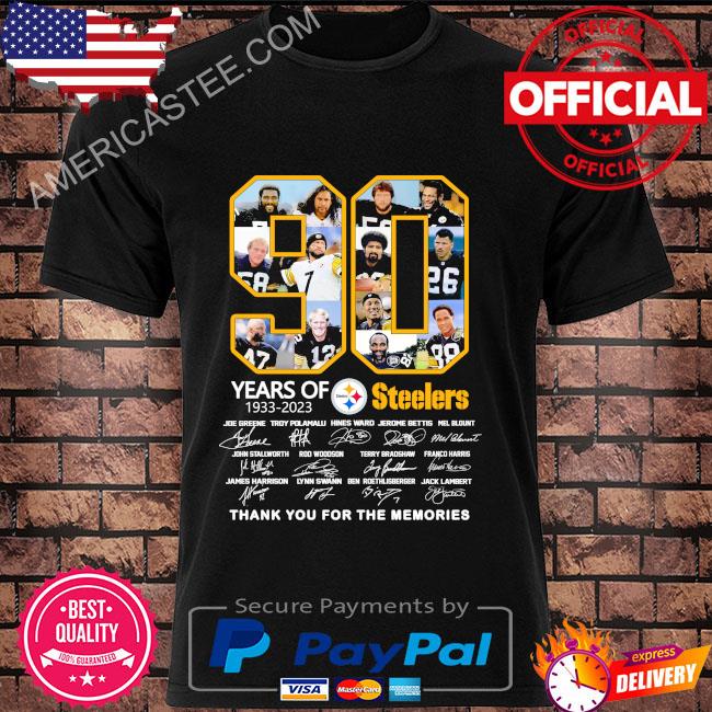 Pittsburgh steelers 90 years of 1933 2023 thank you for the